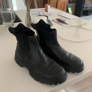 Prada leather ankle boots